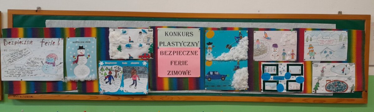 Konkurs plastyczny „Bezpieczne ferie zimowe”